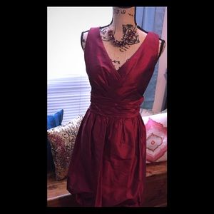 Red party dress